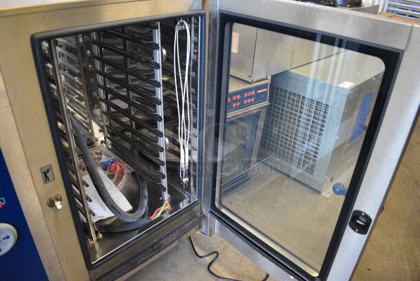 BRAND NEW! GORGEOUS! 2006 Eloma Model Genius 10-11 Stainless Steel Commercial Electric Powered Combi Steamer Convection Oven w/ Metal Pan Rack. 208 Volts, 3 Phase. 36.5x34x45 - Image 7 of 8