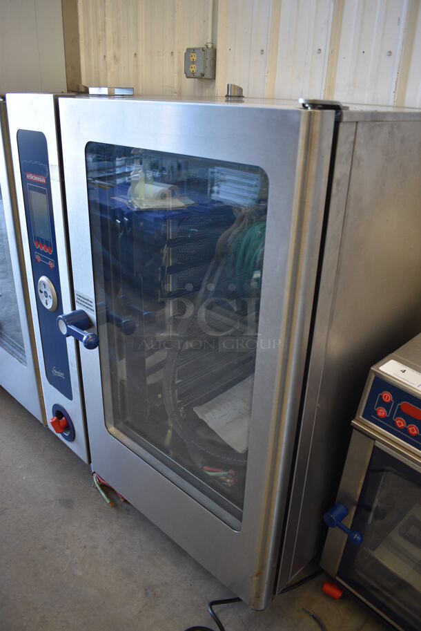 BRAND NEW! GORGEOUS! 2006 Eloma Model Genius 10-11 Stainless Steel Commercial Electric Powered Combi Steamer Convection Oven w/ Metal Pan Rack. 208 Volts, 3 Phase. 36.5x34x45 - Image 8 of 8
