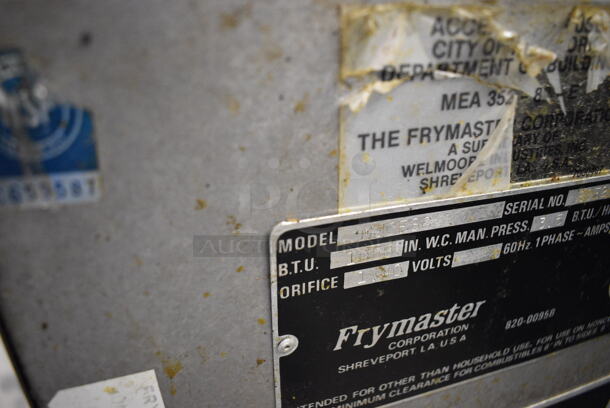 WOW! Frymaster Model MJCESG Stainless Steel Commercial Floor Style Natural Gas Powered Deep Fat Fryer w/ 2 Metal Fry Baskets. 150,000 BTU. 21x30x46 - Image 7 of 7