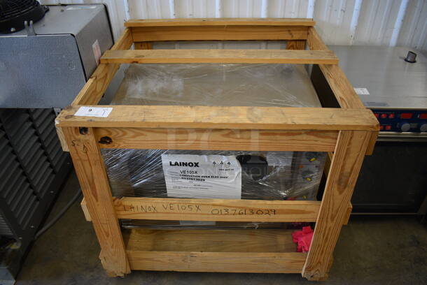BRAND NEW IN CRATE! Lainox Model VE105X Stainless Steel Commercial Countertop Electric Powered Convection Oven w/ View Through Door, Metal Oven Racks and Thermostatic Controls. 208 Volts. 31.5x29x23 - Image 2 of 9