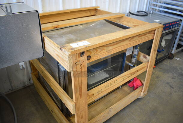 BRAND NEW IN CRATE! Lainox Model VE105X Stainless Steel Commercial Countertop Electric Powered Convection Oven w/ View Through Door, Metal Oven Racks and Thermostatic Controls. 208 Volts. 31.5x29x23 - Image 6 of 9