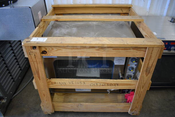 BRAND NEW IN CRATE! Lainox Model VE105X Stainless Steel Commercial Countertop Electric Powered Convection Oven w/ View Through Door, Metal Oven Racks and Thermostatic Controls. 208 Volts. 31.5x29x23 - Image 9 of 9