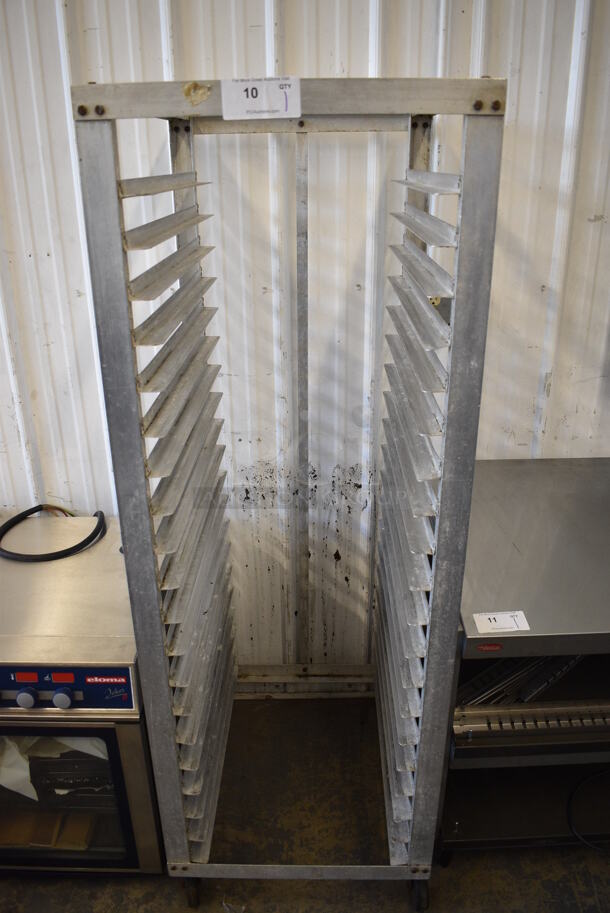 Metal Commercial Pan Transport Rack on Commercial Casters. 22.5x26x65.5