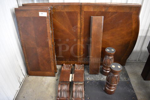 ALL ONE MONEY! Lot of Wooden Pieces To Table! Includes 68x35x3
