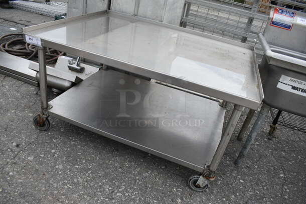 Stainless Steel Commercial Equipment Stand w/ Undershelf on Commercial Casters. 48x36x27.5 - Image 2 of 3
