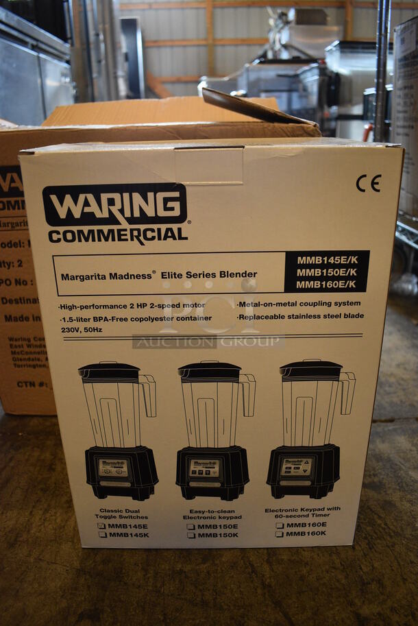 BRAND NEW IN BOX! Waring Model MMB145E Commercial Countertop Margarita Madness Blenders w Pitcher. 230 Volts, 1 Phase. 6x8x17 - Image 2 of 9