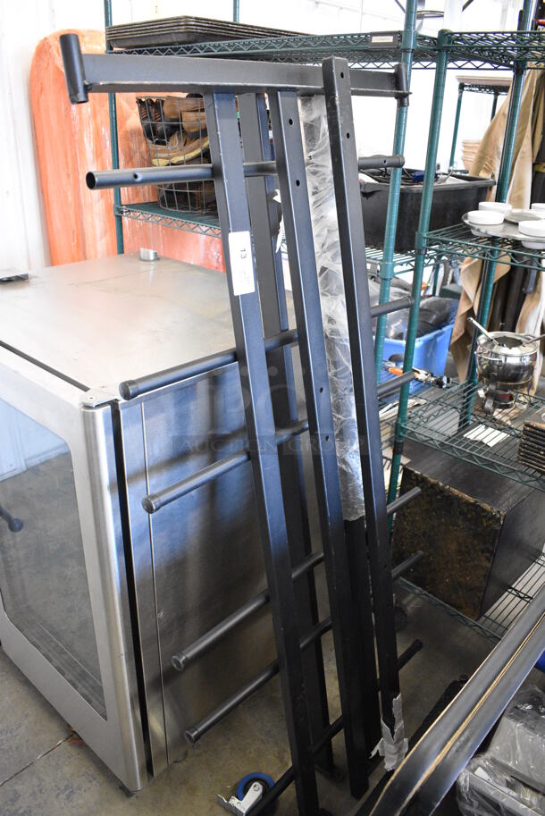 ALL ONE MONEY! Lot of Black Metal Pieces to Chair Rack! 32x64 - Image 1 of 3