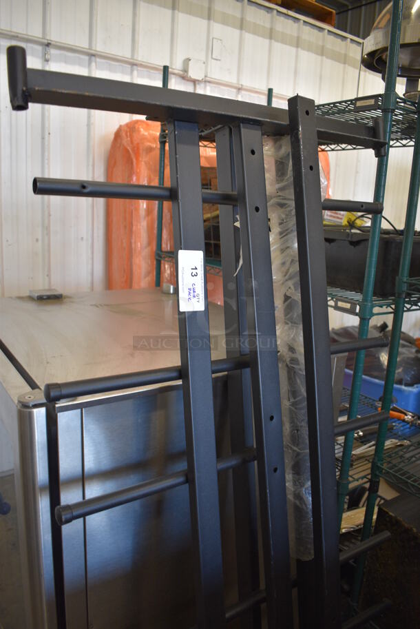 ALL ONE MONEY! Lot of Black Metal Pieces to Chair Rack! 32x64 - Image 2 of 3