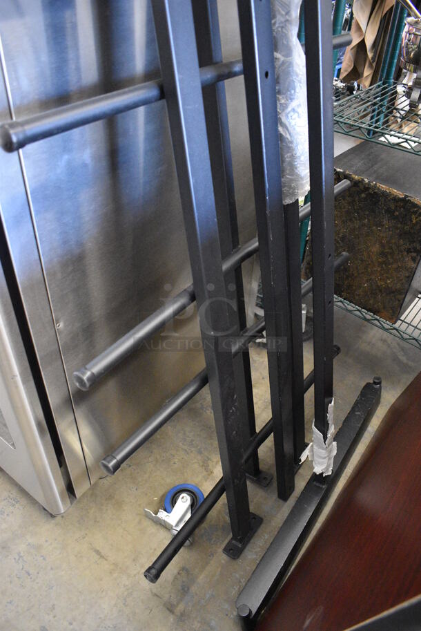 ALL ONE MONEY! Lot of Black Metal Pieces to Chair Rack! 32x64 - Image 3 of 3