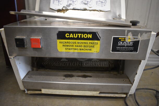 SWEET! Oliver Model 711 Metal Commercial Countertop Bread Loaf Slicer. 115 Volts, 1 Phase. 26x29x22. Tested and Working! - Image 4 of 7
