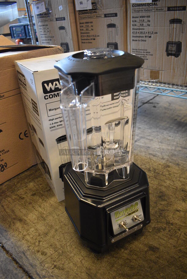 BRAND NEW IN BOX! Waring Model MMB145E Commercial Countertop Margarita Madness Blenders w Pitchers. 230 Volts, 1 Phase. 6x8x17 - Image 7 of 9