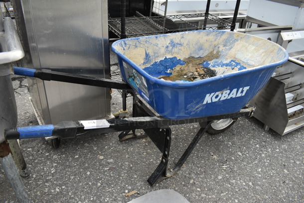 Kobalt Black and Blue Wheelbarrow. 59x25x26