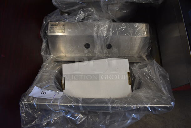BRAND NEW! Eagle Stainless Steel Commercial Single Bay Sink w/ Faucet and Handles. 19x15x14 - Image 1 of 4