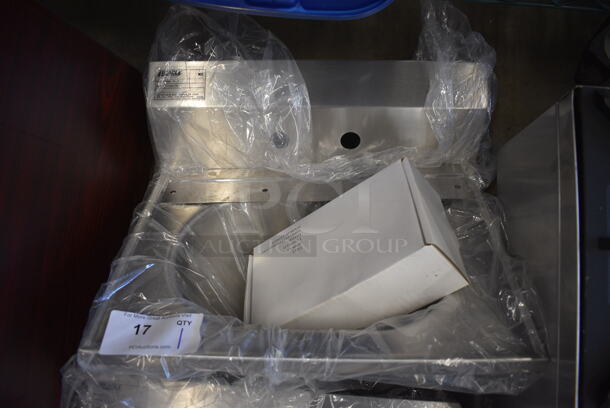 BRAND NEW! Eagle Stainless Steel Commercial Single Bay Sink w/ Faucet and Handles. 19x15x14 - Image 1 of 3