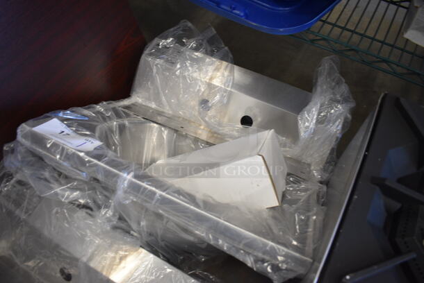 BRAND NEW! Eagle Stainless Steel Commercial Single Bay Sink w/ Faucet and Handles. 19x15x14 - Image 3 of 3