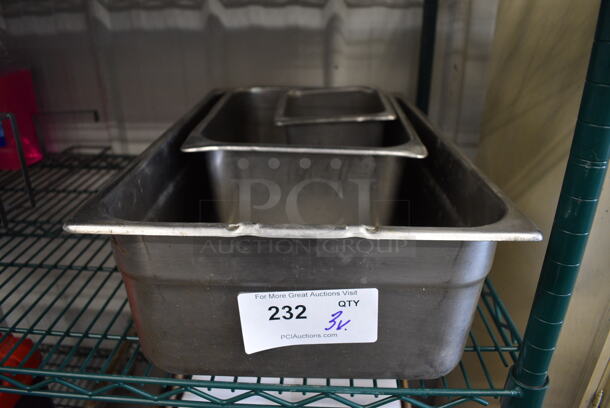 3 Metal Drop In Bins. Includes 1/1x6. 3 Times Your Bid! - Image 1 of 3