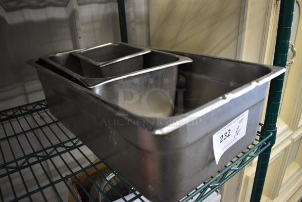 3 Metal Drop In Bins. Includes 1/1x6. 3 Times Your Bid! - Image 2 of 3