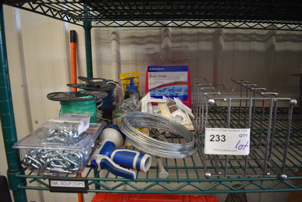 ALL ONE MONEY! Lot of Various Items Including Wire and Metal Rack!