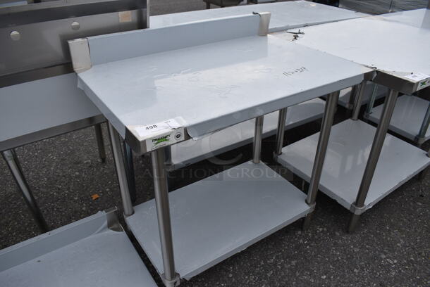 BRAND NEW SCRATCH AND DENT! Regency Stainless Steel Commercial Table w/ Undershelf and Backsplash. 36x24x38 - Image 2 of 3