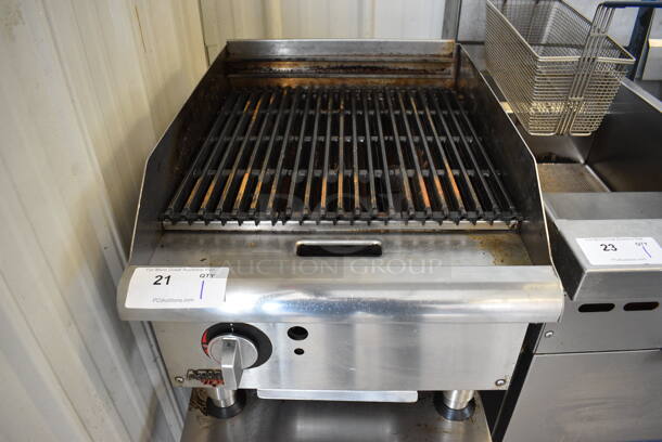 WOW! APW Wyott Stainless Steel Commercial Countertop Gas Powered Charbroiler Grill. 18x25x15.5