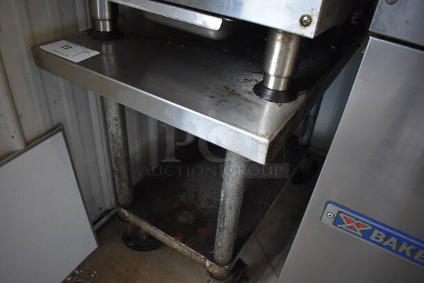 Stainless Steel Commercial Equipment Stand w/ Metal Undershelf on Commercial Casters. 18x30x28 - Image 2 of 3