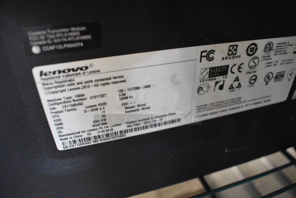 Lenovo Computer Tower. 7x16x14.5 - Image 3 of 3