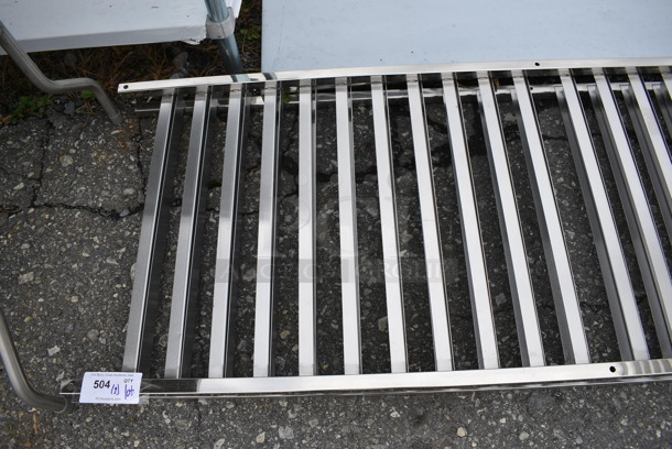 BRAND NEW SCRATCH AND DENT! Stainless Steel Commercial Sides To Pan Rack. 64.5x3x26 - Image 2 of 3