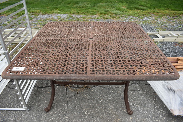Metal Patio Table. 59x59x30 - Image 1 of 4