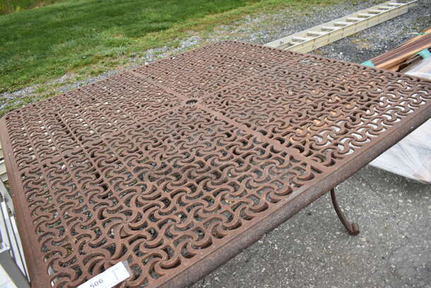 Metal Patio Table. 59x59x30 - Image 3 of 4