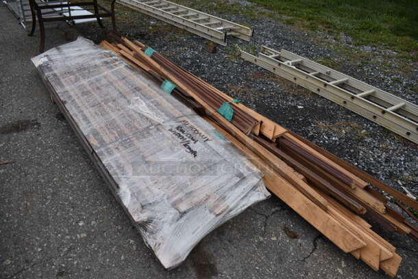 ALL ONE MONEY! Lot of Various Wooden Pieces! Includes Mahogany Wood That Is Wrapped In Plastic Wrap - Image 5 of 5