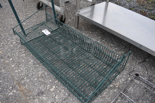 ALL ONE MONEY! Lot of 2 Green Finish Baskets! 35x19x8, 35x15x7 - Image 2 of 2