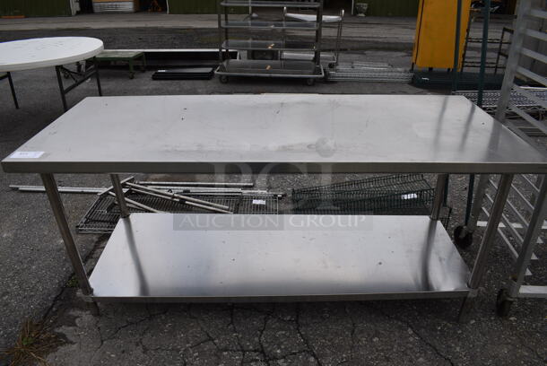Stainless Steel Commercial Table w/ Undershelf. 72x30x34 - Image 1 of 3