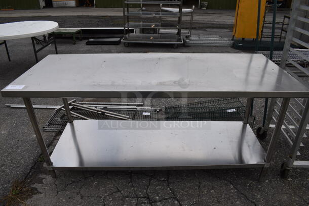 Stainless Steel Commercial Table w/ Undershelf. 72x30x34