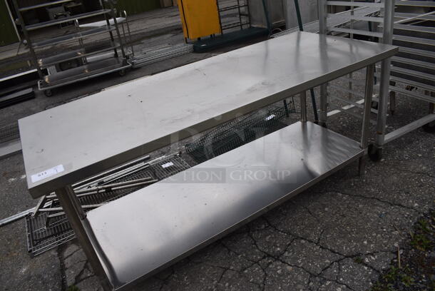 Stainless Steel Commercial Table w/ Undershelf. 72x30x34 - Image 2 of 3