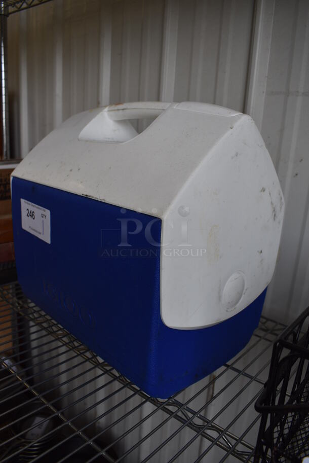 Igloo Blue and White Poly Portable Cooler. 15x10x14 - Image 2 of 3