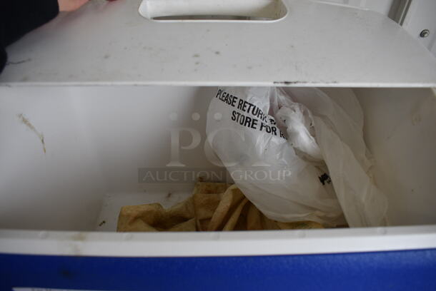 Igloo Blue and White Poly Portable Cooler. 15x10x14 - Image 3 of 3