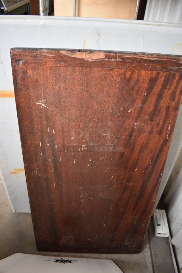 3 Items; Boogie Board, Wood Pattern Table and Poly Folded Table. Includes 29x37x4. 3 Times Your Bid! - Image 2 of 3
