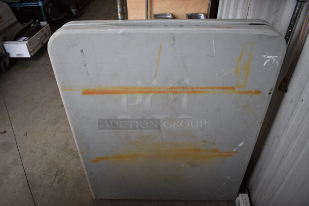 3 Items; Boogie Board, Wood Pattern Table and Poly Folded Table. Includes 29x37x4. 3 Times Your Bid! - Image 3 of 3