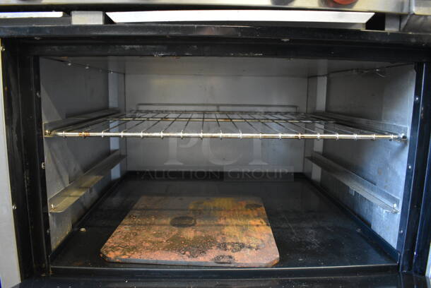 AWESOME! CPG Stainless Steel Commercial Gas Powered 6 Burner Range w/ Right Side Flat Top Griddle, 2 Lower Ovens and Stainless Steel Overshelf. 60x34x57 - Image 7 of 9