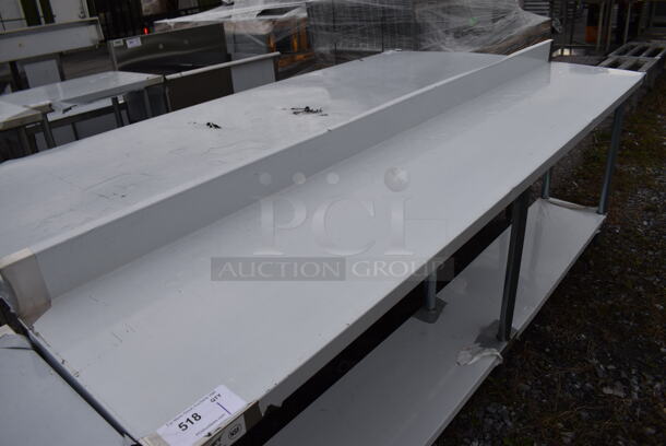 BRAND NEW SCRATCH AND DENT! Regency Stainless Steel Commercial Table w/ Undershelf and Backsplash. 96x18x38 - Image 2 of 4