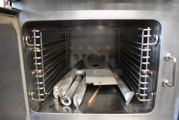 FANTASTIC! Cleveland Stainless Steel Commercial Floor Style Gas Powered Convection 2 Compartment Steam Cabinet. 24x35x64 - Image 6 of 10
