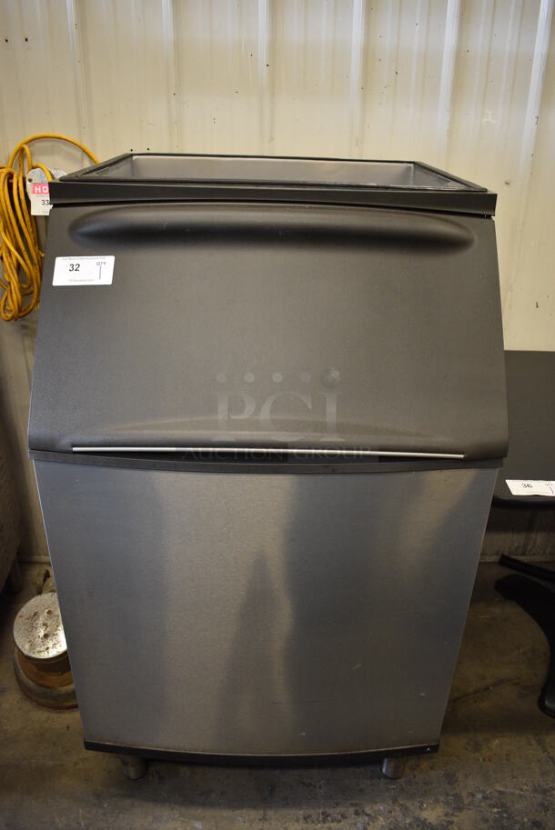 NICE! Manitowoc Model B570D Stainless Steel Commercial Ice Bin w/ Poly Flap Lid. 30x33x52