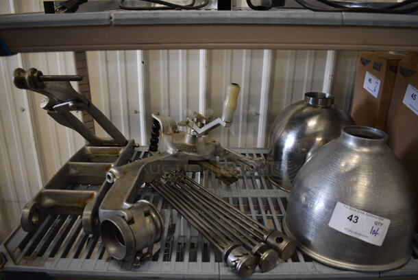 ALL ONE MONEY! Belshaw Type B Metal Commercial Donut Dropper w/ Arm, 2 Hoppers and 3 Dough Plungers! Includes 11x11x9.5, 22.5