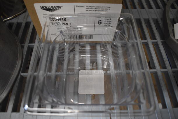 6 BRAND NEW IN BOX! Vollrath Clear Poly 1/6 Size Drop In Bins. 1/6x4. 6 Times Your Bid! - Image 2 of 4