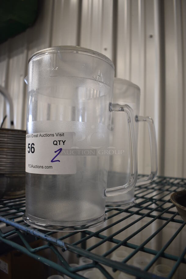 2 Clear Poly Pitchers. 7x5x9. 2 Times Your Bid! - Image 2 of 2