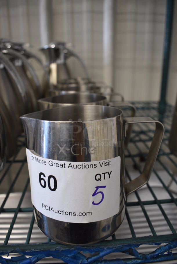 5 Metal Pitchers. 5x3.5x4. 5 Times Your Bid! - Image 1 of 3