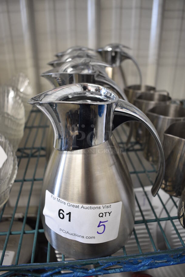 5 Metal Pitchers. 6.5x5.5x8. 5 Times Your Bid! - Image 1 of 2