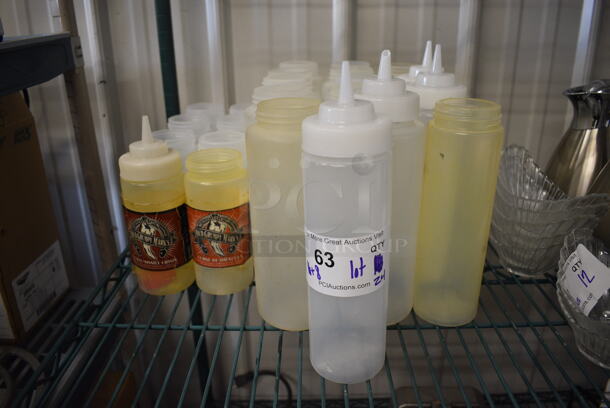 ALL ONE MONEY! Lot of 24 Various Poly Condiment Bottles! Includes 3x3x10 - Image 1 of 4