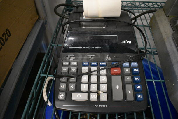 2 Printing Calculators. Ativa and Casio. Includes 4x7.5x1.5. 2 Times Your Bid! - Image 3 of 3