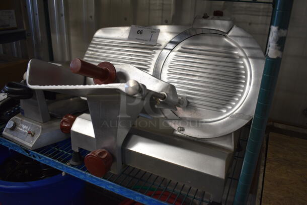 NICE! Fleetwood Model EF12 Stainless Steel Commercial Countertop Meat Slicer. 115 Volts, 1 Phase. 23x18x19. Tested and Working! - Image 3 of 6